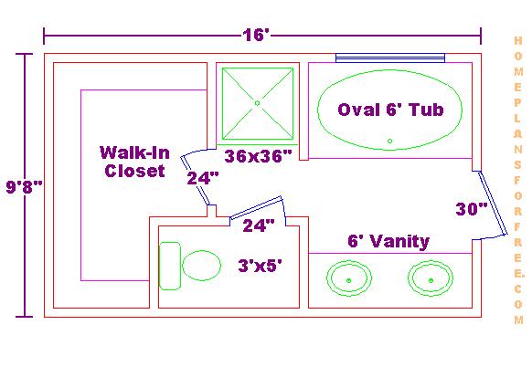 Free Bathroom Plan Design Ideas: Click image to close this window