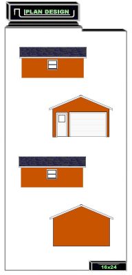 Online Plan Rooms 16'x24' Garage Blueprint Designs